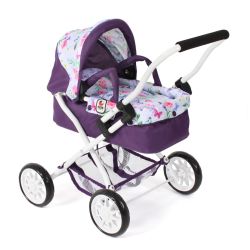 Bayer Chic 2000 Puppen Mini-Kuschelwagen SMARTY Flowers lila