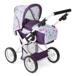 Bayer Chic 2000 Puppen Kombi-Puppenwagen LENI Flowers lila