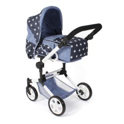 Bayer Chic 2000 Puppen Kombi-Puppenwagen JARA Sternchen navy