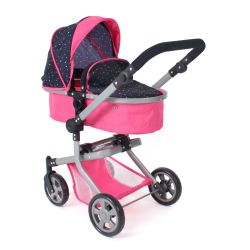 Bayer Chic 2000 Puppen Kombi-Puppenwagen MIKA Konfetti pink