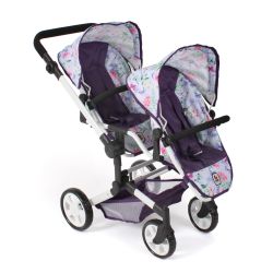 Bayer Chic 2000 Puppenwagen Linus Duo Flowers lila
