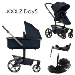 Joolz Day 5 - 4in1 Kinderwagen-Set - Navy blue - inkl. Babywanne & Sportsitz + Britax Römer BABY-SAFE PRO + VARIO BASE 5Z + XXL-Zubehörpaket