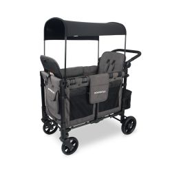 Wonderfold Bollerwagen Kinderwagen Elite Double Gray - grau