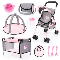 Bayer Design Buggy Set mit Reisebett, Spielbogen und Zubehör