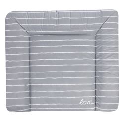 Julius Zöllner Wickelauflage Softy 65x75 cm Folie Grey Stripes