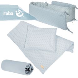 Roba Geschenkset BIO Bettwäsche, Nestchen & Spannbetttuch Lil Planet blau Sky