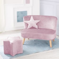 Roba Kids Lil Sofa Set mittel (Sofa + Hocker + Kissen) Style Rosa Mauve