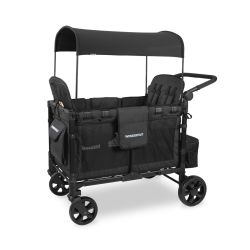 Wonderfold Bollerwagen Kinderwagen Elite Quad Volcano Black - schwarz