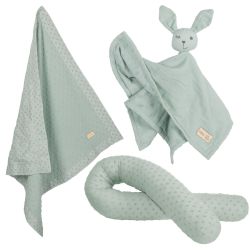 roba Organic Baby-Geschenkset Kuscheln & Spielen Lil Planet frosty green