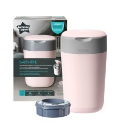 Sangenic Tippee Twist & Click Windeleimer inkl. Folienkassette Dezentes-Pink