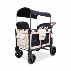Wonderfold W4 Luxe Pro Quadro Kinderwagen 4-Sitzer Bollerwagen sandiges Beige