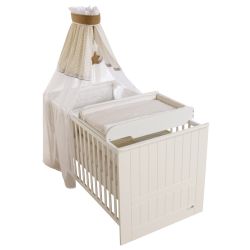 Roba Wickelplatte Wickelauflage Vichy beige für Baby- & Kinderbetten