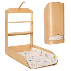 roba Wandwickelregal klappbares Wickelregal Holz gebogen Waldhochzeit