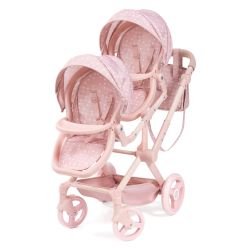 Bayer Design Puppenwagen Xeo Twin Zwillingswagen mit Wickeltasche rosa