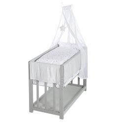 Roba Stuben- & Beistellbett Sternenzauber grau 3in1 Babybett grau