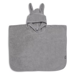 Jollein Badeponcho 65x62 cm Storm Grey Kapuzenbadetuch Handtuch grau