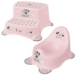 Keeeper 2-teiliges Set Minnie Maus Rosa Schemel zweistufig & Töpfchen