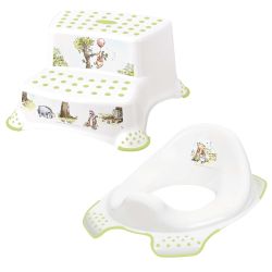 Keeeper 2-teiliges Set Winnie Puuh Weiß Schemel zweistufig & Toilettensitz