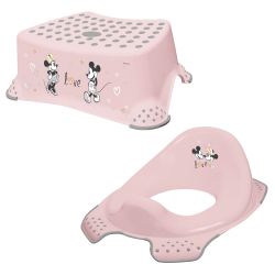 Keeeper 2-teiliges Set Minnie Maus Rosa Schemel einstufig & Toilettensitz