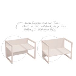 Roba Kids Tisch / Sitzbank drehbar weiß 44 x 57 x 44 cm