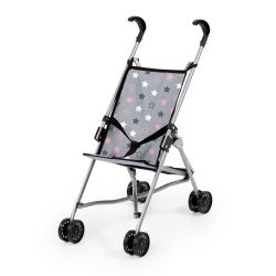 Bayer Design Puppen-Buggy mit Tasche Sterne grau