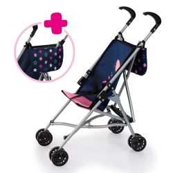 Bayer Design Puppen-Buggy mit Tasche Fee blau rosa