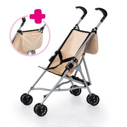 Bayer Design Puppen-Buggy mit Tasche beige