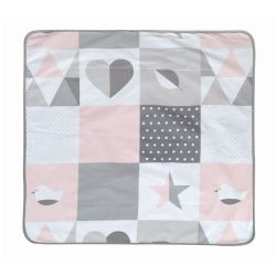 Roba Kuscheldecke zweiseitig 80x80 cm Happy Patch rosa