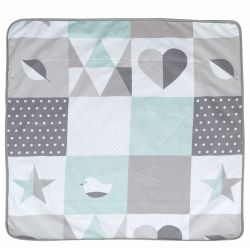 Roba Kuscheldecke zweiseitig 80x80 cm Happy Patch mint