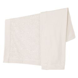 roba Babydecke Seashells Oyster 80x80 cm Kuscheldecke Terry Dots Punkte Weiß