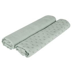 Roba Kids 2er Set Puck- und Stilltuch Lil Planet frosty green