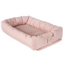 Roba Kids Babylounge 3in1 Reisebett, Wickelauflage, Bettschlange Style rosa