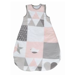 Roba Schlafsack 90cm mit Innenfutter Happy Patch rosa
