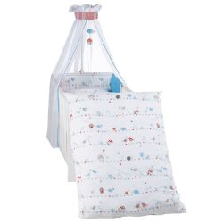 Roba Bettset/Himmelset Kinderbettgarnitur 4-teilig 100x135 cm Vogeltanz