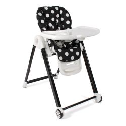 CHIC 4 BABY Hochstuhl ARO Kinderhochstuhl Dots black