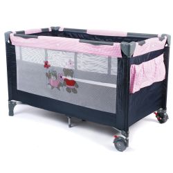 Chic 4 Baby Reisebett Luxus inkl. Reisebetteinhang Pink checker