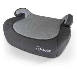 BabyGO Booster i-Size Sitzerhöhung Sitzschale 125-150 cm grau melange