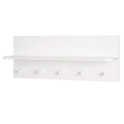 Roba Wandgarderobe Maren 1 Ablage 5 Haken weiß 29 x 80 x 17 cm