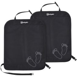 BabyGo Car Seat Kick Mat Rückenlehnenschutz black