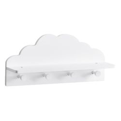 Zeller Present Kinder Wandgarderobe mit 4 Haken und Ablage