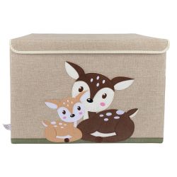 Bieco Kinder Staubox Aufbewahrungsbox mit Deckel Rehe 51x36x36cm