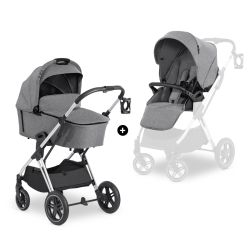 Hauck Select Kombi Kinderwagen Vision X Set Silver Melange Grey