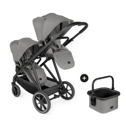 Hauck Geschwister-Kinderwagen Grow N Care Zwillings-Set Dark Grey