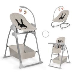 Hauck 3in1 Hochstuhl Set mit Wippe Sit N Relax Beige