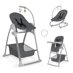 Hauck 3in1 Hochstuhl Set mit Wippe Sit N Relax Dark Grey