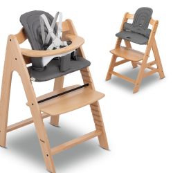 Hauck Sitzkissen für Sitzverkleinerer Highchair Baby Seat Pad Dark Grey