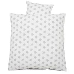 Alvi Bettwäsche 80x80 cm für Wiege Stars silber 608-9 