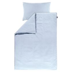 Alvi Bettwäsche Mull für Kinderbett mit Knopf sky way hellblau 100x135 cm