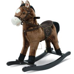 Bayer Chic 2000 Schaukelpferd Joe 46 cm mit Sound dunkelbraun