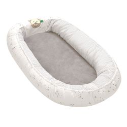 Odenwälder Wendebabynest Nestchen Kuschelnest zum Wenden Sterne grey